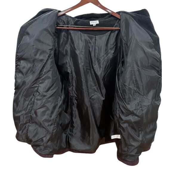 Avenue Sherpa Hooded jacket coat women’s size 3X Burgundy Black - Picture 6 of 7